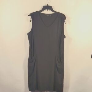 Susan Graves Stylish Black Sleeveless Dress Size XL